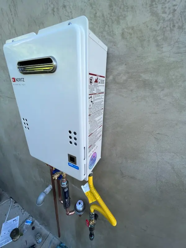 Tankless water heater installation for Goodnight Ranch homes